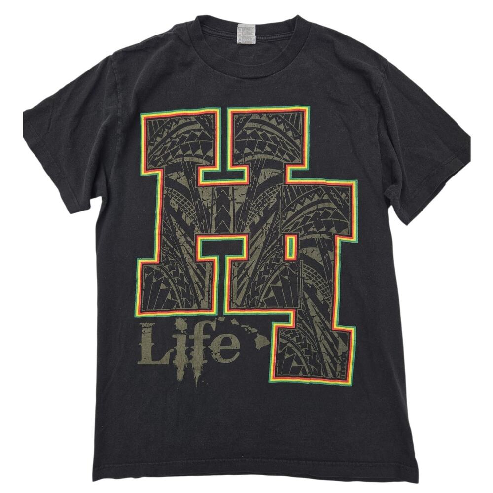 Shaka Active | Black HI Life Graphic T-Shirt | Size Large